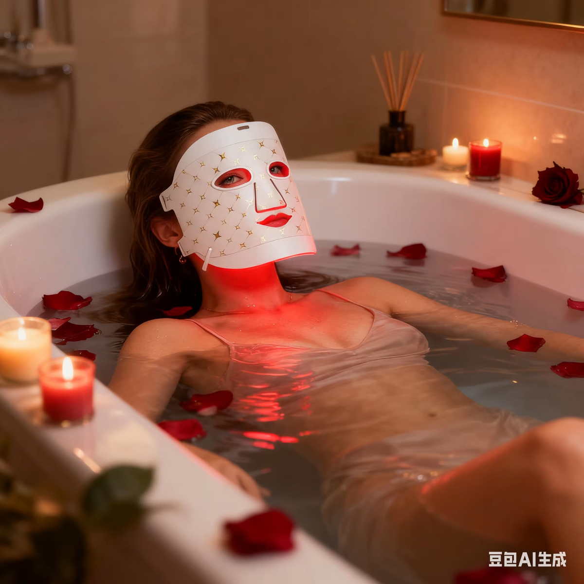 Beauty Silicone Led Red Light Therapy Facial Mask Device and Neck Led Mask for Face Led Mask Face