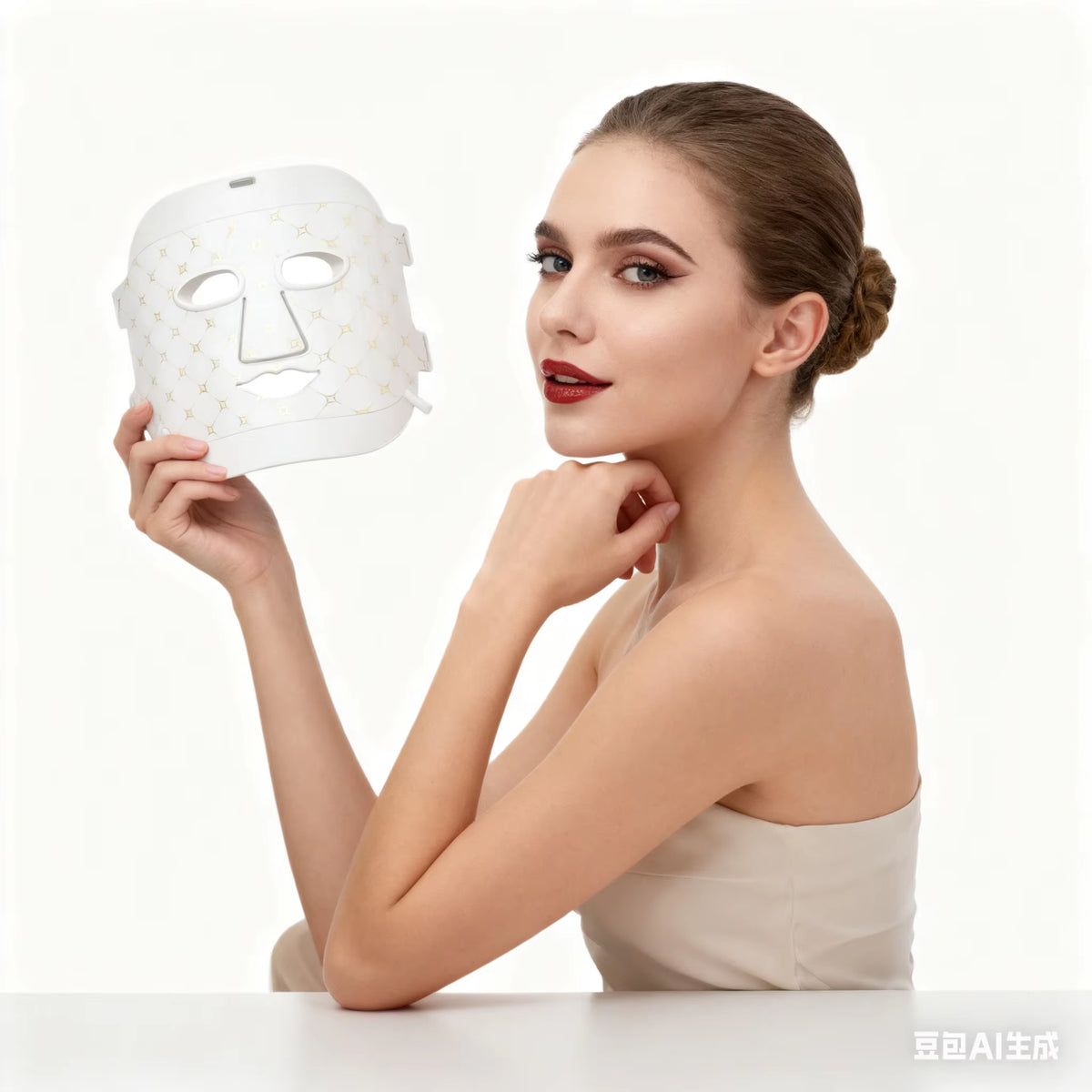 Beauty Silicone Led Red Light Therapy Facial Mask Device and Neck Led Mask for Face Led Mask Face